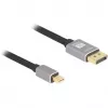 Delock - DisplayPort kabelis - Mini DisplayPort (vīrišķais) uz DisplayPort (vīrišķais) - DisplayPort 1.4 - 3,0 m - Atbalsta 8K 60 Hz - Melns, Pelēks (81093)