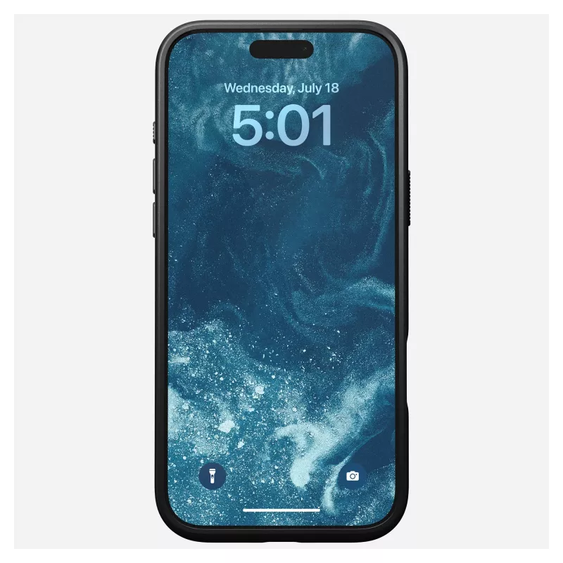 Mobilā tālruņa vāciņš Nomad NM01693185 priekš Apple iPhone 16 Pro Max, āda/TPU/PC, melns, piemērots 17.5 cm (6.9 collu) ekrānam