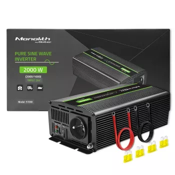 Automašīnas invertors Qoltec Monolith 2000 W Melns 24 V