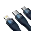 USB kabelis Baseus CASS030003 1,2 m USB A USB C/Micro USB-A/Lightning zils