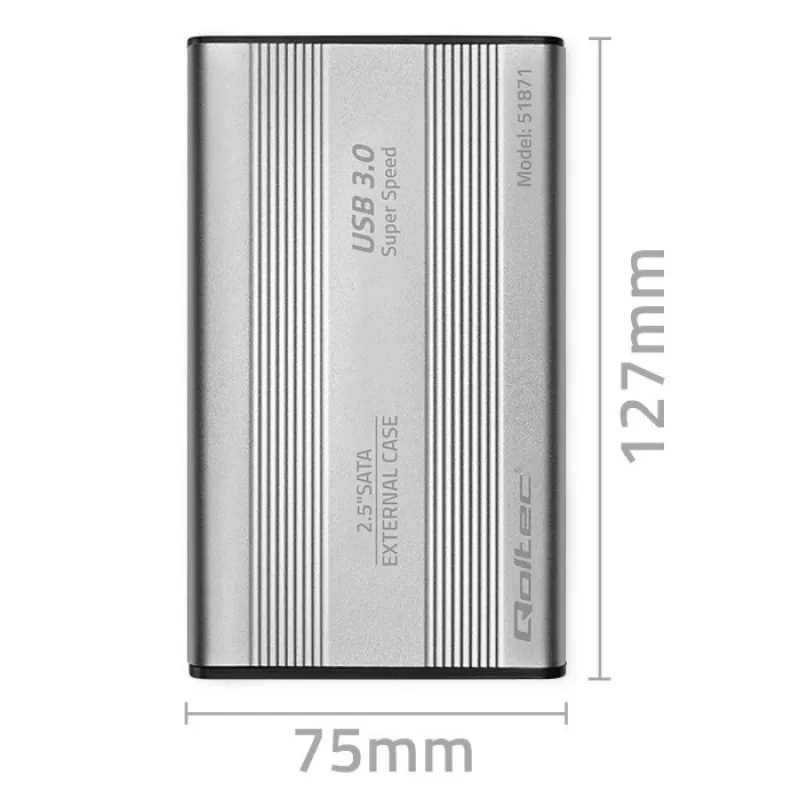 Cietā diska korpuss HDD SSD 2,5 collu SATA3, USB3.0