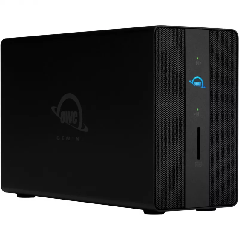 OWC Gemini divu disku TB3 aparatūras RAID glabāšanas un dokstacijas korpuss — Thunderbolt 3 — Thunderbolt