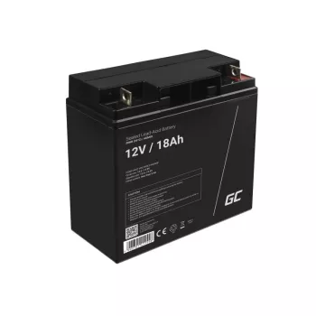 Uzlādējams slēgta tipa svina-skābes akumulators zaļa Cell AGM09 12 V 18000 mAh, melns, 167×77×181 mm, 4,8 kg