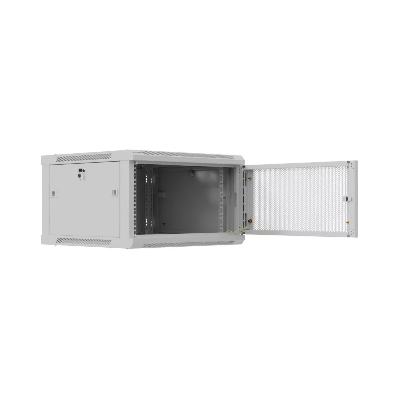 Rack skapis 19 inch 6U 600x600 pelēks perforēts