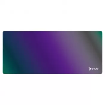 Spēļu peles paliktnis SAVIO Super Speed L Prism Edition — 700×300×3 mm, violets, sašūtas malas, neslīdoša pamatne