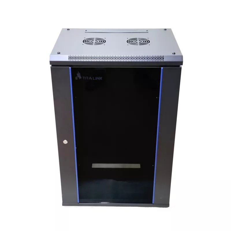 Pie sienas stiprināms statīvs Extralink Rackmount skapis 18U 600x600 Melns ar atslēgas slēdzeni