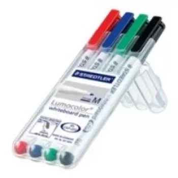 Marķieru komplekts Staedtler Lumocolor 301-WP4 4 gab. Melna Zila Zaļa Sarkana