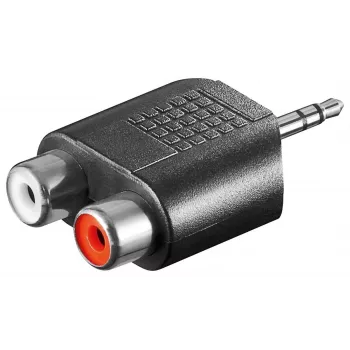 Goobay | RCA adapteris. AUX ligzda 3,5 mm vīrišķā uz 2 stereo sievišķajām | 11604