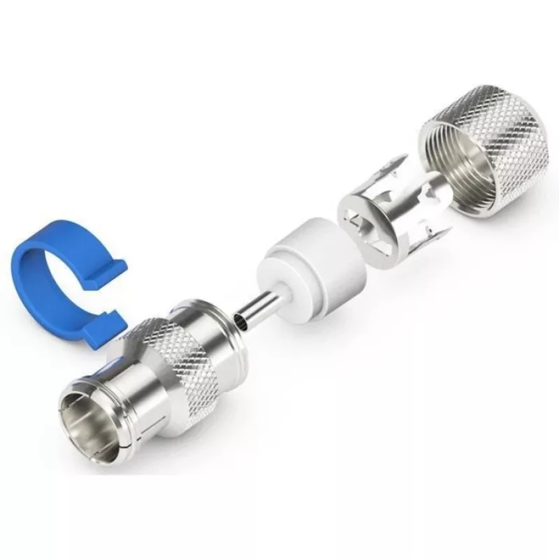 Viegli uzstādāma IEC/koaksiālā ligzda (sudraba/zila, 6,5–8,0 mm)