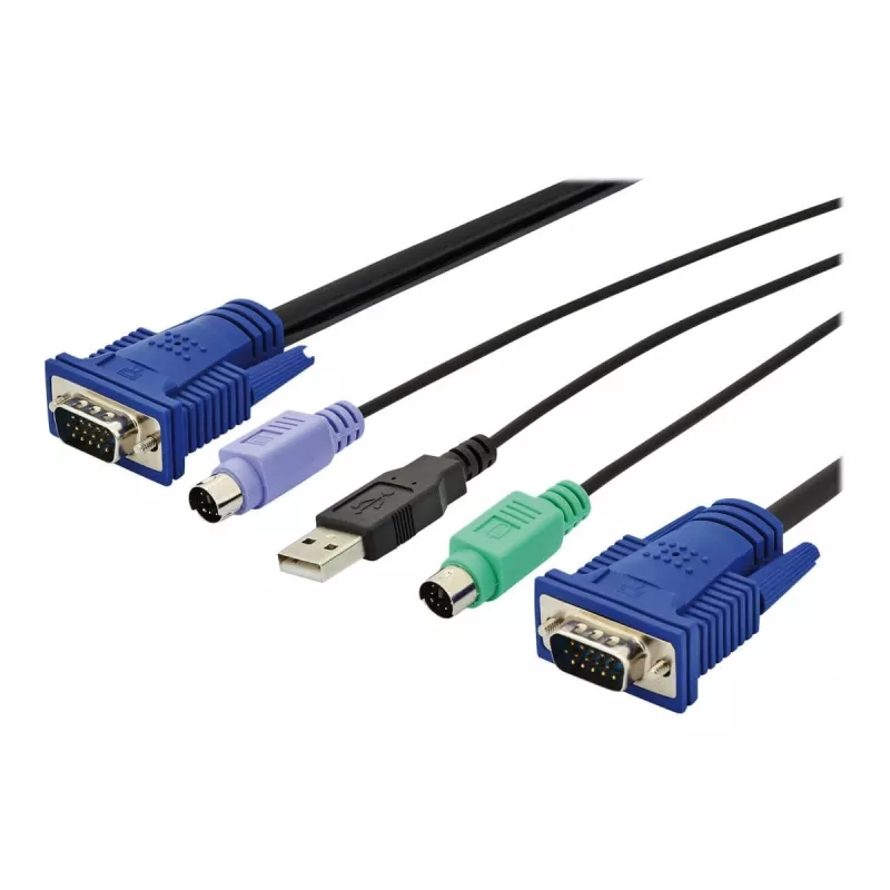KVM kabelis USB Digitus DS-19232 3m PS/2