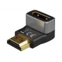 Goobay 72011 HDMI™ leņķa adapteris 270° vertikāls, 8K @ 60 Hz, zeltīts, melns, sudrabots | Goobay