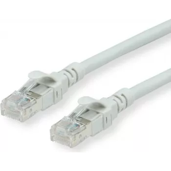 ROLINE - komutācijas kabelis - RJ-45 (V) uz RJ-45 (V) - 30 cm - SFTP, PiMF - CAT 6 - bez halogēna, formēts, vīts - pelēks (21.15.2951)
