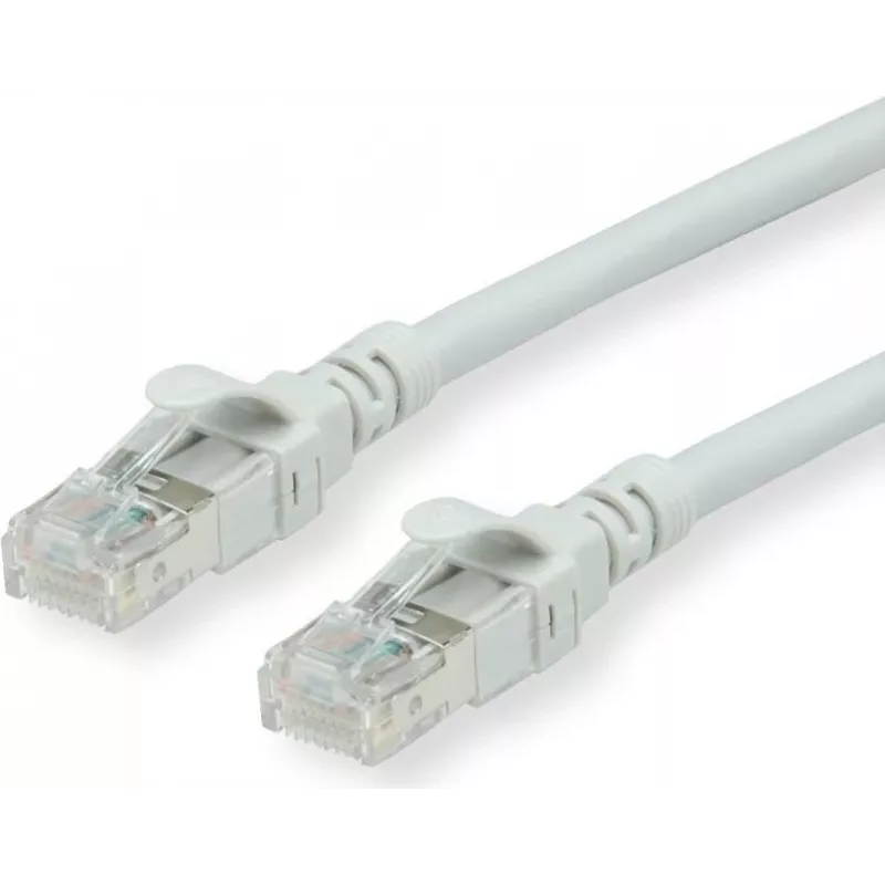 ROLINE - komutācijas kabelis - RJ-45 (V) uz RJ-45 (V) - 30 cm - SFTP, PiMF - CAT 6 - bez halogēna, formēts, vīts - pelēks (21.15.2951)