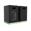 Plauktu skaļruņi Teac BS-60BK LED melni — Bluetooth, 2×90W, RCA, USB, optiskā ieeja, bass-reflex, tālvadības pults