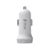 Auto lādētājs Devia Smart Series Lightning 5V 3.1A Dual USB balts