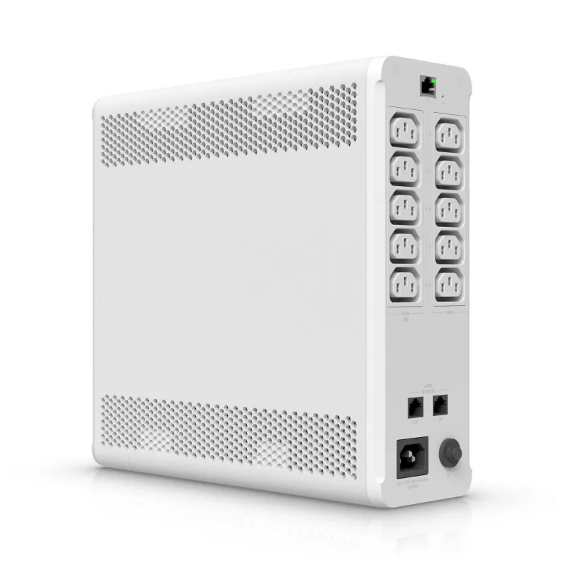 Ubiquiti UPS-TOWER-EU Unifi vadāmais 1 kVA nepārtrauktās barošanas avots ar 10 programmatūras atiestatāmām kontaktligzdām