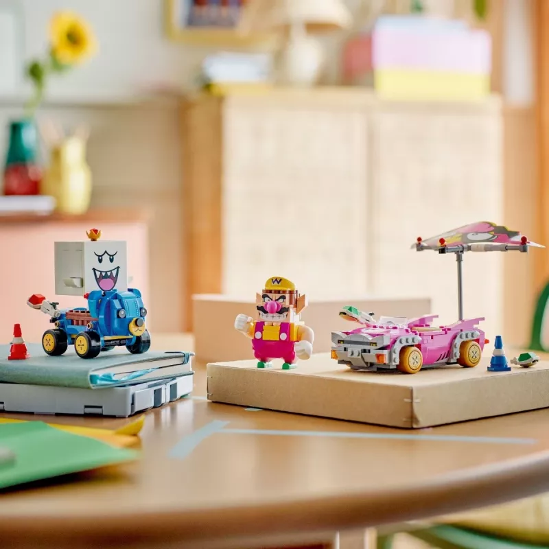 LEGO konstruēšanas rotaļlietu komplekts 72038 Super Mario Mario Kart Wario King Buu Huu – tēlu figūras un trases elementi