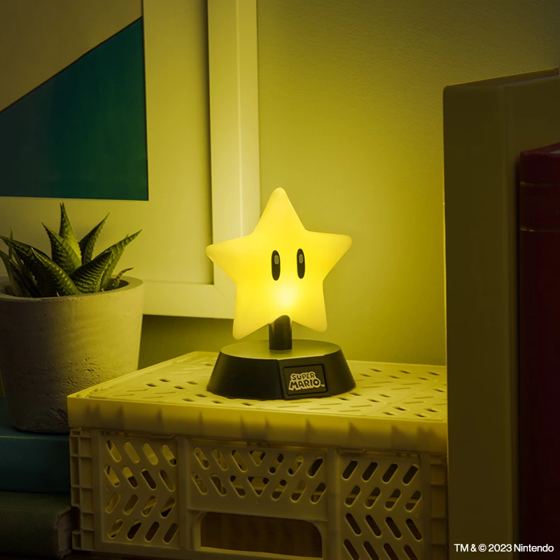 Galda lampa Paladone Super Mario Super Star Icon Light — dekoratīva LED naktslampiņa
