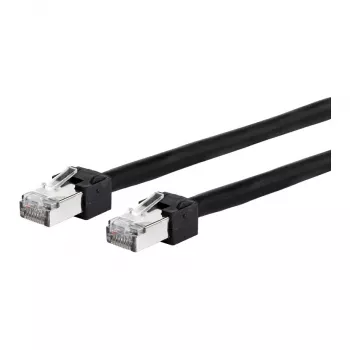METZ CONNECT Ultraflex500 - komutācijas kabelis - RJ-45 (M) uz RJ-45 (M) - 1,0 m - 6,4 mm - SFTP, PiMF - CAT 6 - ekranēts, bez halogēna - melns (13084V1000-E)