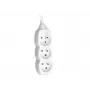 Tracer PowerCord pagarinātājs, 3 kontaktligzdas, 3 m, balts