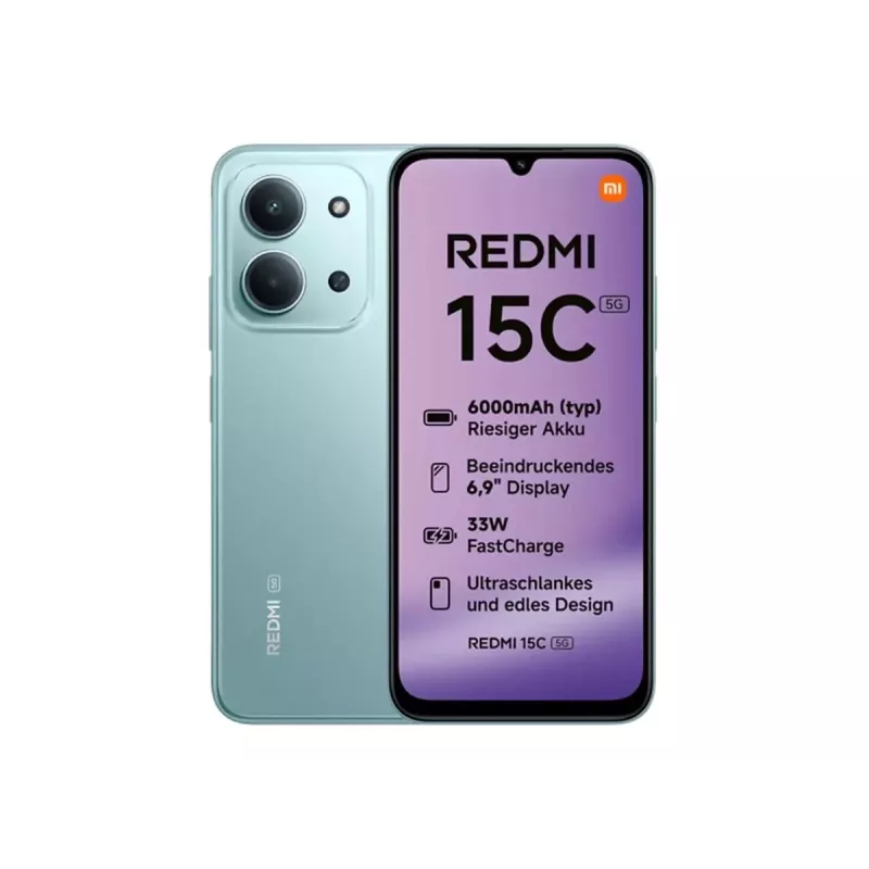 Xiaomi Redmi 15C 5G - 5G viedtālrunis - Dual-SIM - RAM 8 GB / Iekšējā atmiņa 128 GB - microSD slots - 6,9 collas - 1600 x 720 pikseļi (120 Hz)