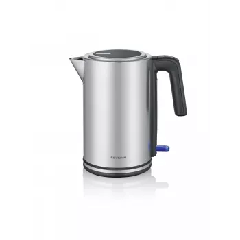 Elektriskā tējkanna SEVERIN WK 3449 — 1,7 L, 2400 W, nerūsējošais tērauds/plastmasa, melna-sudraba