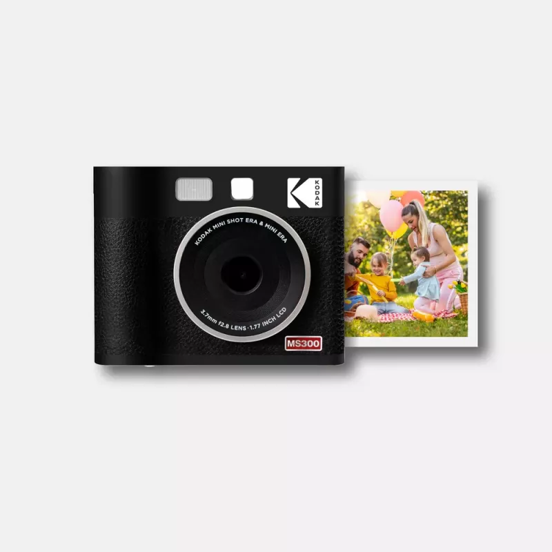 Momentuzņēmuma kamera Kodak Mini Shot 3 Era — Melna, 4Pass drukas tehnoloģija