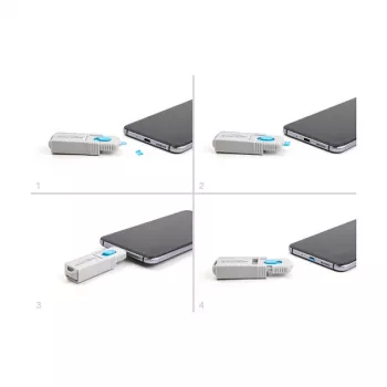 Portu bloķētājs DeLOCK 20949 Micro USB ligzda 10 gab. iepakojumā zils