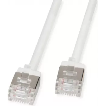 ROLINE U/FTP komutācijas kabelis Cat.6A Ultra- kurzer RJ45 balts 3m - Tīkls - FTP (21.15.4573)
