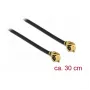 Koaksiālais kabelis DeLOCK 89609 0,3 m MHF (I-PEX) Melns Zelts