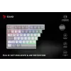 SAVIO PHENIX WHITE bezvadu mehāniskā tastatūra, Gateron Red Pro, ABS