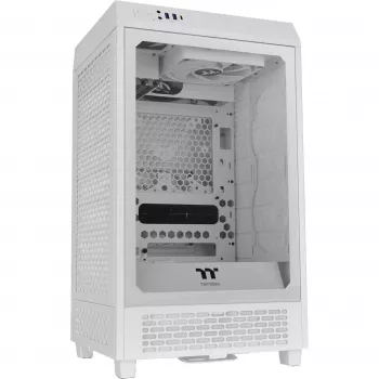Thermaltake The Tower 200 Micro-Tower Mini-ITX korpuss ar displeja logu balts