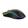 Vadu apsildāmā spēļu pele ActiveJet AMY-W390 — piemērota abām rokām, optiskā 2000 DPI, USB Type-A, 4 pogas, melna