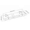 Digitus DA-90450 Kabeļu pārvaldības tvertne 600x135x108mm Melns tērauds 1