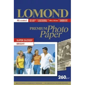 Fotopapīrs Lomond Premium 260 g/m² 10×15 cm Super Glossy 500 loksnes
