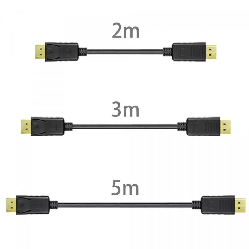 DisplayPort kabelis Unitek Y-C609BK — 3 m, vīriešu-vīriešu, melns