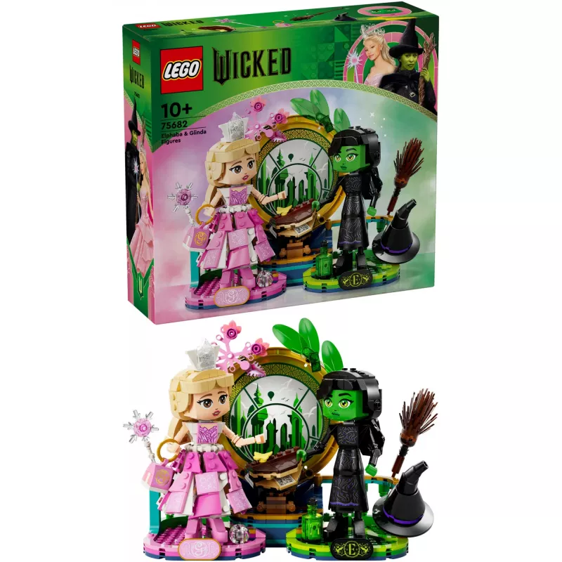 LEGO Wicked figūriņas Elphaba un Glinda 75682 – kolekcionējams minifigūru komplekts