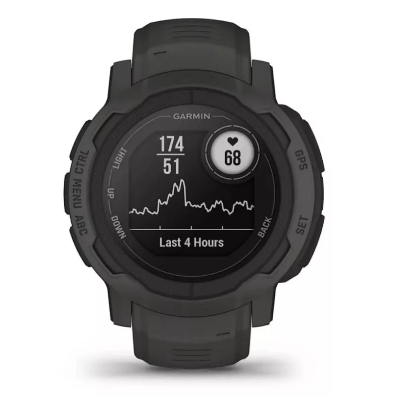 Garmin Instinct 2 2.29 cm (0.9) MIP 45 mm digitāls 176 x 176 pikseļi grafīta GPS (satelīts)