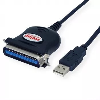 ROLINE 12.02.1092 Kabeļa adapteris IEEE 1284 USB-A Melns (12.02.1092)