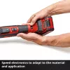 Multi-tool EINHELL TP-MG 18 Li BL Solo — 18V Li‑Ion, slīpēšanai, pulēšanai, zāģēšanai, 1,08 kg, melns/sarkans