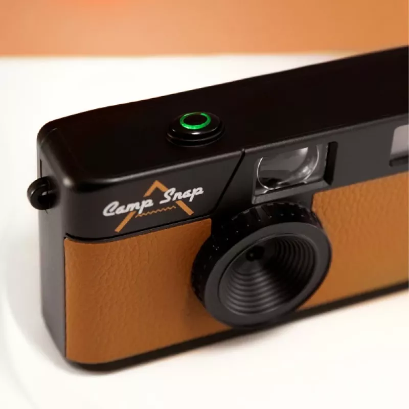 Bezdispleja digitālā kamera Camp Snap CS-V105-BR-JP — brūna kompakta kamera bez displeja