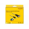 DeLOCK 63465 seriālais kabelis melns caurspīdīgs 1,8 m USB Type-A DB-9