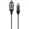 Goobay Ethernet-kabelis USB-C 3.1 uz RJ45 plāns 1 m - savieno maršrutētāju, modemu vai (74401)