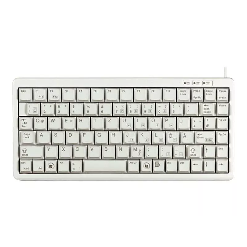 CHERRY Compact , Combo (USB + PS/2) tastatūra Office USB + PS/2 QWERTY Pelēka