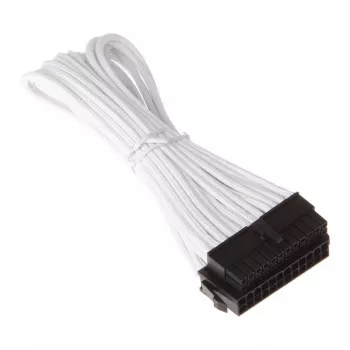 SilverStone PP07-MBW - barošanas pagarinātāja kabelis - ATX, 24 kontakti (M) - ATX, 24 kontakti (F) - 30 cm - balts (SST-PP07-MBW)