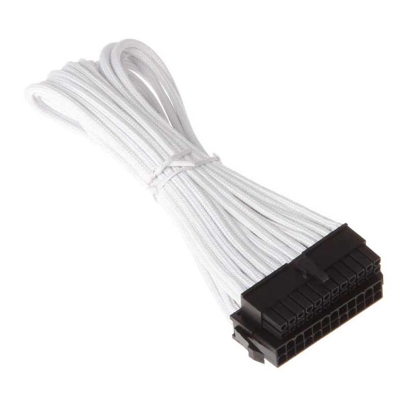 SilverStone PP07-MBW - barošanas pagarinātāja kabelis - ATX, 24 kontakti (M) - ATX, 24 kontakti (F) - 30 cm - balts (SST-PP07-MBW)
