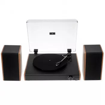 Belt-drive turntable Adler AD 1915 USB — ceramic platter, 45 RPM, DC motor, Bluetooth 5.4, USB output, 2×10 W speakers