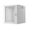 Lanberg pie sienas stiprināms instalācijas plaukts 19 inch 12U 600x600mm pelēks (stikla durvis)