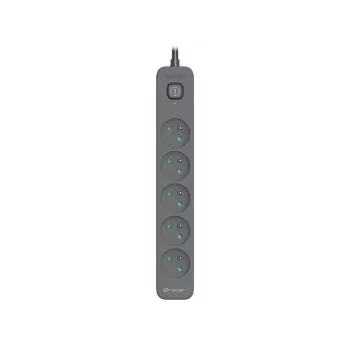 Power Line+ 3m Graphite pārsprieguma aizsargs ar pagarinātāju (5 kontaktligzdas)