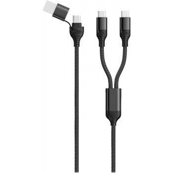 USB kabelis 2GO 797367 1,2 m USB A/USB C 2 x USB C melns